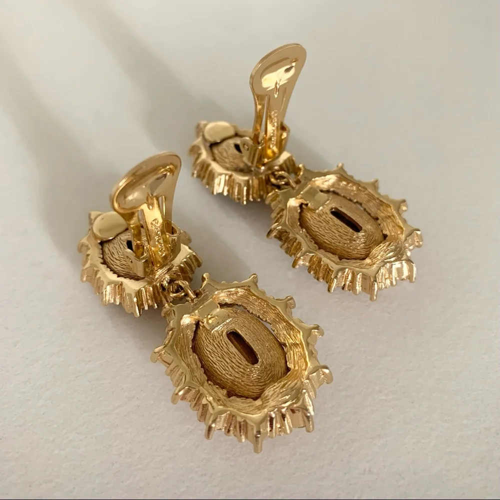 Vintage Christian Dior large crystal earrings - Picture 11 of 15